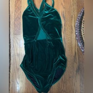 5 dancewear leo velvet Green